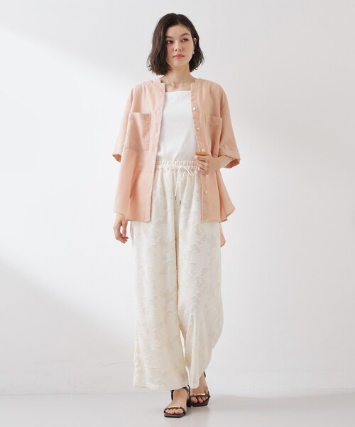 THE SHOP TK (ザ ショップ ティーケー )の「【M-XL/さりげなく体型カバー】5分袖Wポケットシャツ(シャツ/ブラウス・レディース・ライトブルー/ネイビー/アイボリー/ピンク系・12/13/14)」の21枚目の写真