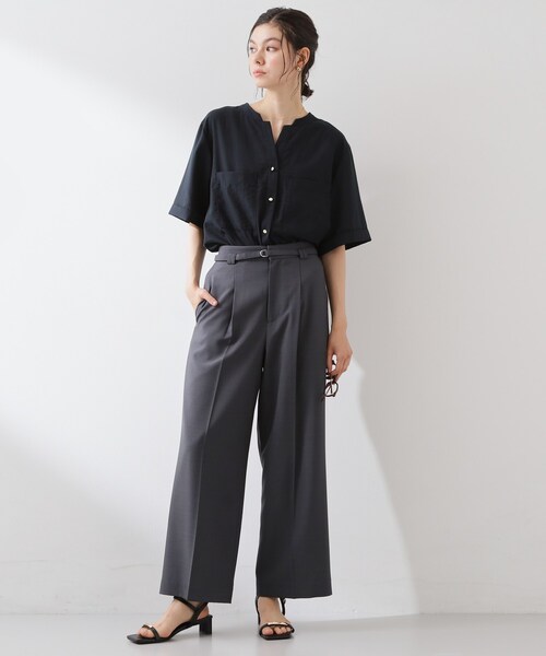 THE SHOP TK (ザ ショップ ティーケー )の「【M-XL/さりげなく体型カバー】5分袖Wポケットシャツ(シャツ/ブラウス・レディース・ライトブルー/ネイビー/アイボリー/ピンク系・12/13/14)」の13枚目の写真
