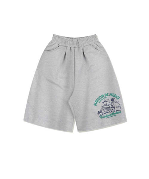 FABULOUS ARCHIVE(ファビュラスアーカイブ)の「SURFING PUPPY BERMUDA SHORTS MELANGRAY(FCG2PT816M)(その他パンツ・レディース・ライトグレー・MEDIUM/LARGE)」の2枚目の写真