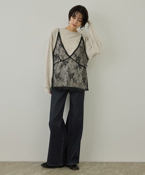 SALON adam et rope'（サロン アダム エ ロペ）の「【RED CARD TOKYO（レッドカードトーキョー）】35th Anniv. Wide（デニムパンツ・レディース・ブルー系その他・23/24/25/22）」の6枚目の写真