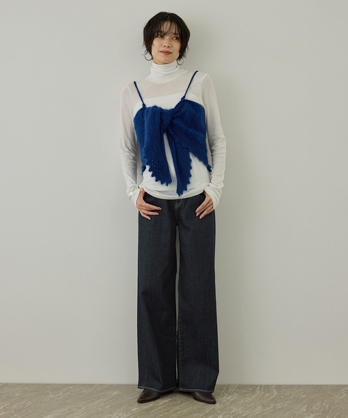 SALON adam et rope'（サロン アダム エ ロペ）の「【RED CARD TOKYO（レッドカードトーキョー）】35th Anniv. Wide（デニムパンツ・レディース・ブルー系その他・23/24/25/22）」の4枚目の写真