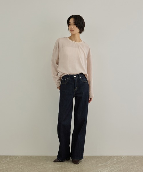 SALON adam et rope'（サロン アダム エ ロペ）の「【RED CARD TOKYO（レッドカードトーキョー）】35th Anniv. Wide（デニムパンツ・レディース・ブルー系その他・23/24/25/22）」の19枚目の写真