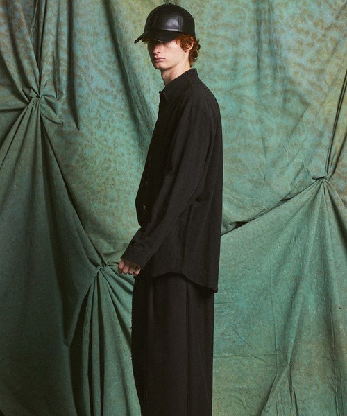 MAISON SPECIAL(メゾンスペシャル)の「《UNISEX》Fibril Prime-Over Long Sleeve Shirt/フィブリルプライムオーバーレギュラーシャツ【MAISON SPECIAL/メゾンスペシャル】(シャツ/ブラウス・メンズ・パープル/ブラック/ダークブルー/チャコールグレー・2/1/0)」の18枚目の写真