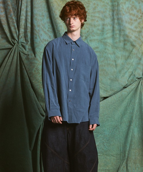 MAISON SPECIAL(メゾンスペシャル)の「《UNISEX》Fibril Prime-Over Long Sleeve Shirt/フィブリルプライムオーバーレギュラーシャツ【MAISON SPECIAL/メゾンスペシャル】(シャツ/ブラウス・メンズ・パープル/ブラック/ダークブルー/チャコールグレー・2/1/0)」の11枚目の写真