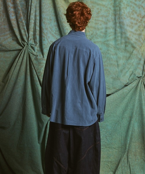 MAISON SPECIAL(メゾンスペシャル)の「《UNISEX》Fibril Prime-Over Long Sleeve Shirt/フィブリルプライムオーバーレギュラーシャツ【MAISON SPECIAL/メゾンスペシャル】(シャツ/ブラウス・メンズ・パープル/ブラック/ダークブルー/チャコールグレー・2/1/0)」の13枚目の写真