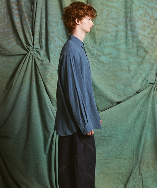 MAISON SPECIAL(メゾンスペシャル)の「《UNISEX》Fibril Prime-Over Long Sleeve Shirt/フィブリルプライムオーバーレギュラーシャツ【MAISON SPECIAL/メゾンスペシャル】(シャツ/ブラウス・メンズ・パープル/ブラック/ダークブルー/チャコールグレー・2/1/0)」の12枚目の写真