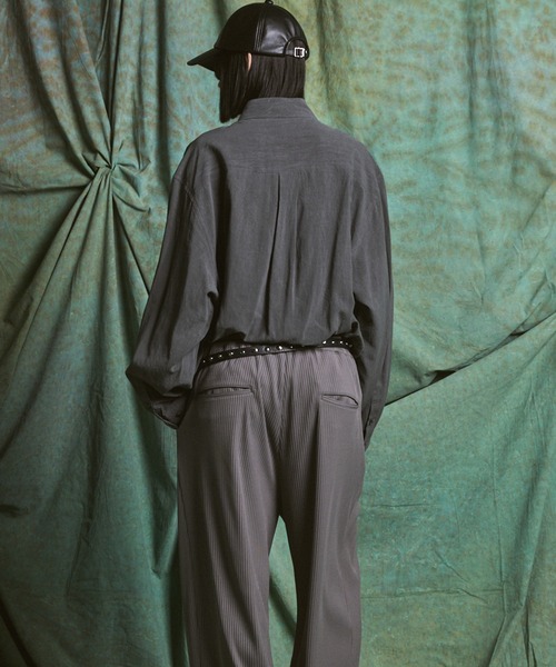 MAISON SPECIAL(メゾンスペシャル)の「《UNISEX》Fibril Prime-Over Long Sleeve Shirt/フィブリルプライムオーバーレギュラーシャツ【MAISON SPECIAL/メゾンスペシャル】(シャツ/ブラウス・メンズ・パープル/ブラック/ダークブルー/チャコールグレー・2/1/0)」の16枚目の写真