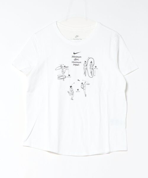 NIKE（ナイキ）の「《NIKEアパレル》AS W NSW CLUB SS GFX TEE（Tシャツ/カットソー・レディース・グレー/ホワイト・M/S/XL/L）」の2枚目の写真