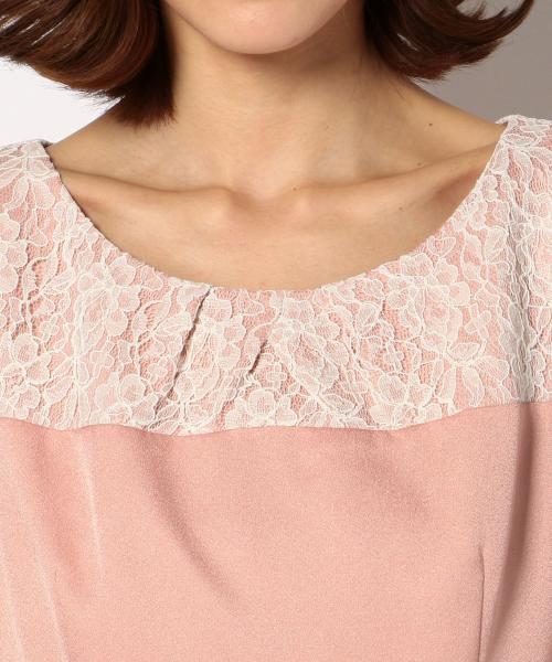 any SIS ワンピース　タックポイントレースミックス　ドレス any SIS ワンピース タックポイントレースミックス ドレス