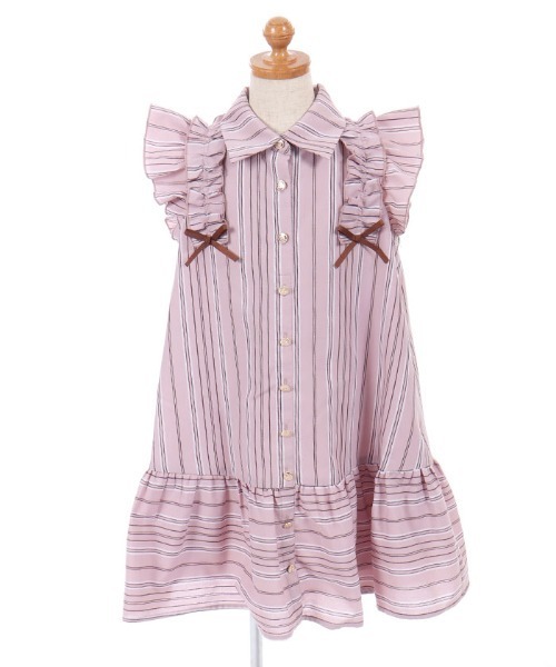 axes femme(アクシーズファム)の「ストライプ柄ワンピース(ワンピース・キッズ・サックスブルー/ピンク・MEDIUM/LARGE/X-LARGE)」の6枚目の写真