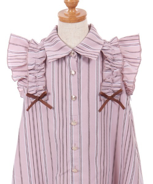 axes femme(アクシーズファム)の「ストライプ柄ワンピース(ワンピース・キッズ・サックスブルー/ピンク・MEDIUM/LARGE/X-LARGE)」の9枚目の写真