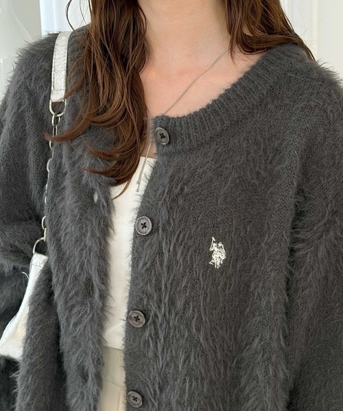 GeeRA(ジーラ)の「GeeRA別注【U.S. POLO ASSN.】シャギーニットカーディガン(カーディガン/ボレロ・レディース・アイボリー/チャコール・X-LARGE/LARGE/MEDIUM)」の14枚目の写真