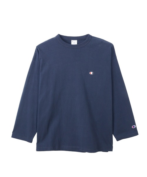 Champion(チャンピオン)の「【Champion/チャンピオン】メンズ ベーシック ロングスリーブTシャツ(Tシャツ/カットソー・メンズ・グレー/ホワイト/ブラック/グリーン/ネイビー・LARGE/MEDIUM/X-LARGE)」の5枚目の写真