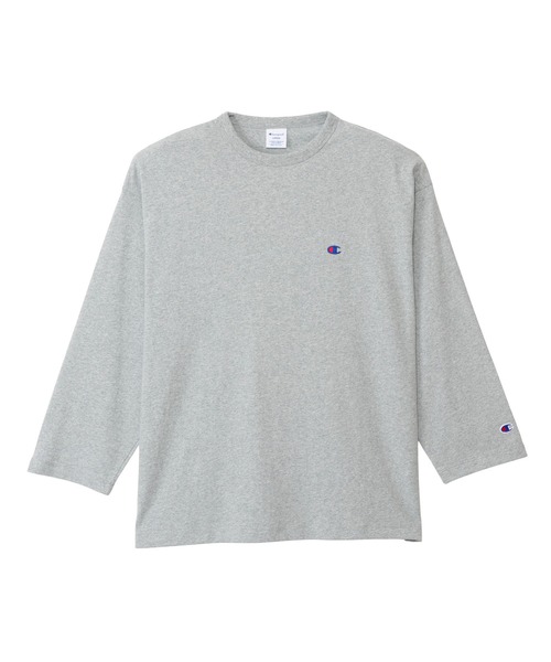 Champion(チャンピオン)の「【Champion/チャンピオン】メンズ ベーシック ロングスリーブTシャツ(Tシャツ/カットソー・メンズ・グレー/ホワイト/ブラック/グリーン/ネイビー・LARGE/MEDIUM/X-LARGE)」の3枚目の写真