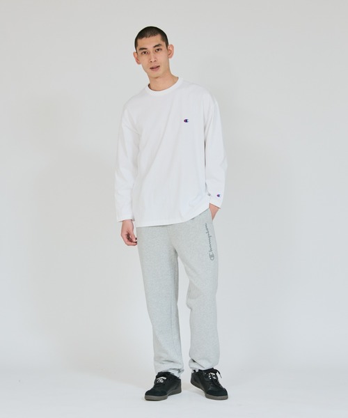 Champion(チャンピオン)の「【Champion/チャンピオン】メンズ ベーシック ロングスリーブTシャツ(Tシャツ/カットソー・メンズ・グレー/ホワイト/ブラック/グリーン/ネイビー・LARGE/MEDIUM/X-LARGE)」の6枚目の写真