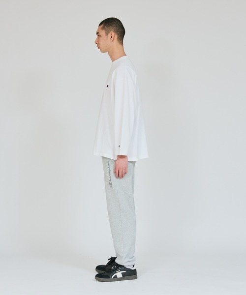 Champion(チャンピオン)の「【Champion/チャンピオン】メンズ ベーシック ロングスリーブTシャツ(Tシャツ/カットソー・メンズ・グレー/ホワイト/ブラック/グリーン/ネイビー・LARGE/MEDIUM/X-LARGE)」の7枚目の写真