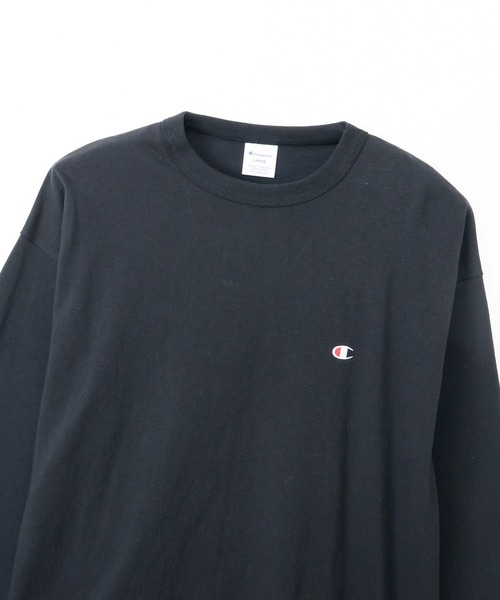 Champion(チャンピオン)の「【Champion/チャンピオン】メンズ ベーシック ロングスリーブTシャツ(Tシャツ/カットソー・メンズ・グレー/ホワイト/ブラック/グリーン/ネイビー・LARGE/MEDIUM/X-LARGE)」の18枚目の写真