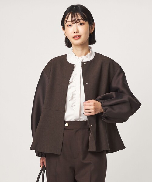 green label relaxing(グリーンレーベルリラクシング)の「フリル ディテール ブラウス マシンウォッシャブル UVカット(シャツ/ブラウス・レディース・ライトブルー/ネイビー/オフホワイト/その他1・FREE)」の8枚目の写真