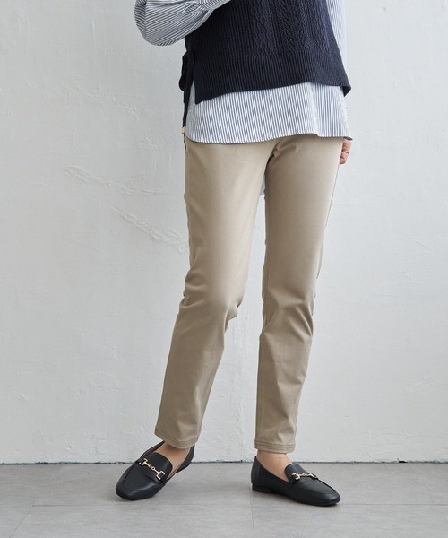 ikka(イッカ)の「GOKU楽パンツ スリムストレート(その他パンツ・レディース・ネイビー/ダークオリーブ/ベージュ/ブラック・M/S/L)」の3枚目の写真