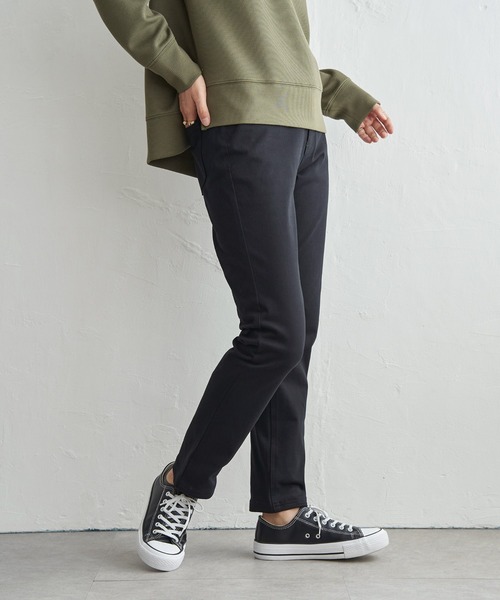 ikka(イッカ)の「GOKU楽パンツ スリムストレート(その他パンツ・レディース・ネイビー/ダークオリーブ/ベージュ/ブラック・M/S/L)」の2枚目の写真