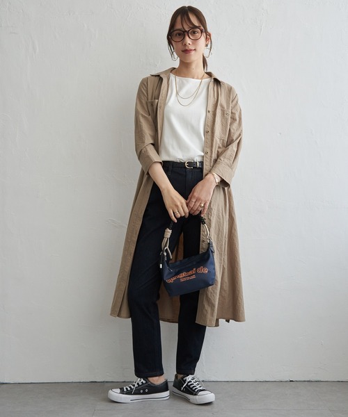 ikka(イッカ)の「GOKU楽パンツ スリムストレート(その他パンツ・レディース・ネイビー/ダークオリーブ/ベージュ/ブラック・M/S/L)」の5枚目の写真
