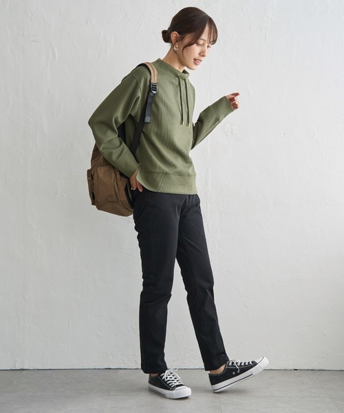 ikka(イッカ)の「GOKU楽パンツ スリムストレート(その他パンツ・レディース・ネイビー/ダークオリーブ/ベージュ/ブラック・M/S/L)」の9枚目の写真