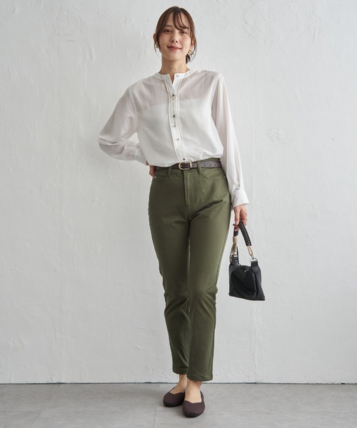 ikka(イッカ)の「GOKU楽パンツ スリムストレート(その他パンツ・レディース・ネイビー/ダークオリーブ/ベージュ/ブラック・M/S/L)」の17枚目の写真