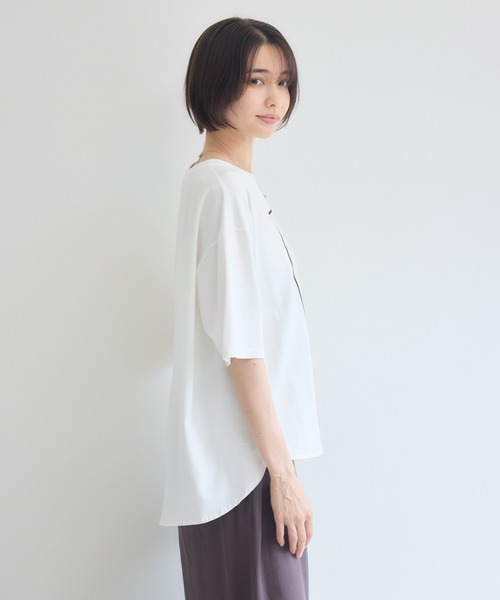 Pillini(ピリーニ)の「シューズアイコンTシャツ(Tシャツ/カットソー・レディース・ブラック/オフホワイト・FREE)」の5枚目の写真