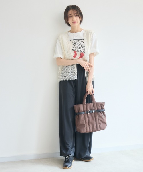 Pillini(ピリーニ)の「シューズアイコンTシャツ(Tシャツ/カットソー・レディース・ブラック/オフホワイト・FREE)」の11枚目の写真
