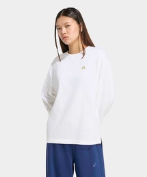 エッセンシャルズ プラス スモール ロゴ ルーズフィット長袖Tシャツ / ロンT / アディダス adidas