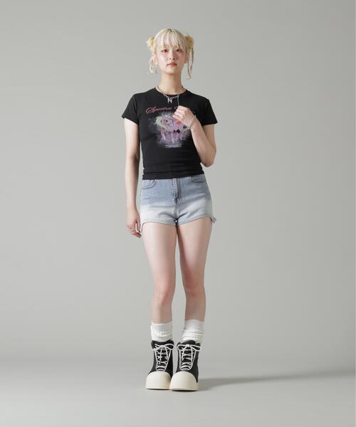 L.H.P(エルエイチピー)の「MAVYTH/メヴィス/PINK PONY GIRL TEE(Tシャツ/カットソー・レディース・ブラック/ホワイト・S/M)」の3枚目の写真