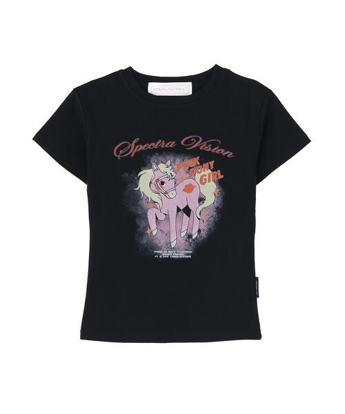 L.H.P(エルエイチピー)の「MAVYTH/メヴィス/PINK PONY GIRL TEE(Tシャツ/カットソー・レディース・ブラック/ホワイト・S/M)」の4枚目の写真