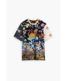 Desigual（デシグアル）の「マルチテキスタイルパネル虎柄半袖Tシャツ（Tシャツ/カットソー）」