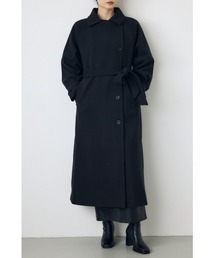 AZUL by moussy | 【蓄熱効果】あったかい♪B-HEAT 2WAYカラートレンチロングコート 秋服 冬服 スタンドネック ハイネック 機能性素材 防寒(トレンチコート)