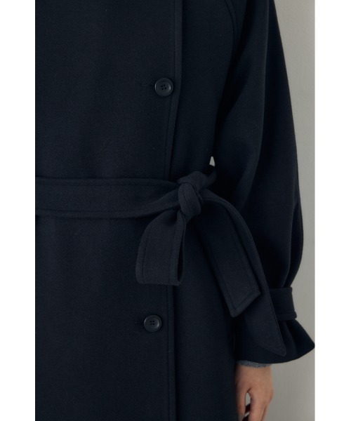AZUL by moussy（アズールバイマウジー）の「【蓄熱効果】あったかい♪B-HEAT 2WAYカラートレンチロングコート 秋服 冬服　スタンドネック　ハイネック　機能性素材　防寒（トレンチコート・レディース・チャコールグレー/ブラック/ベージュ・MEDIUM/SMALL）」の9枚目の写真