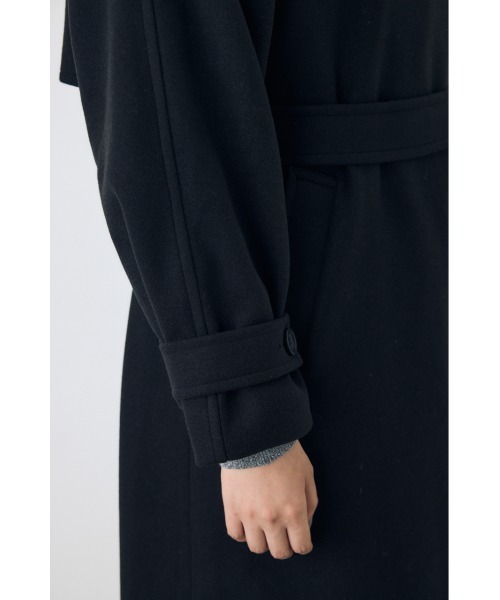 AZUL by moussy（アズールバイマウジー）の「【蓄熱効果】あったかい♪B-HEAT 2WAYカラートレンチロングコート 秋服 冬服　スタンドネック　ハイネック　機能性素材　防寒（トレンチコート・レディース・チャコールグレー/ブラック/ベージュ・MEDIUM/SMALL）」の10枚目の写真