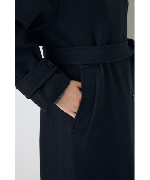 AZUL by moussy（アズールバイマウジー）の「【蓄熱効果】あったかい♪B-HEAT 2WAYカラートレンチロングコート 秋服 冬服　スタンドネック　ハイネック　機能性素材　防寒（トレンチコート・レディース・チャコールグレー/ブラック/ベージュ・MEDIUM/SMALL）」の11枚目の写真