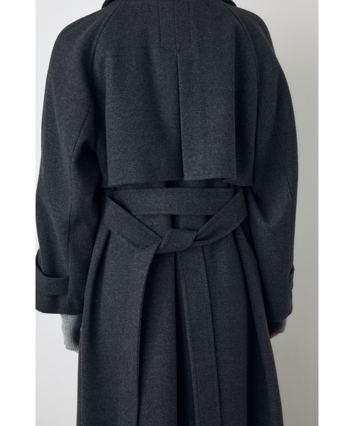 AZUL by moussy（アズールバイマウジー）の「【蓄熱効果】あったかい♪B-HEAT 2WAYカラートレンチロングコート 秋服 冬服　スタンドネック　ハイネック　機能性素材　防寒（トレンチコート・レディース・チャコールグレー/ブラック/ベージュ・MEDIUM/SMALL）」の21枚目の写真