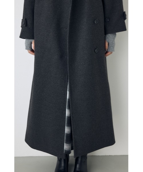 AZUL by moussy（アズールバイマウジー）の「【蓄熱効果】あったかい♪B-HEAT 2WAYカラートレンチロングコート 秋服 冬服　スタンドネック　ハイネック　機能性素材　防寒（トレンチコート・レディース・チャコールグレー/ブラック/ベージュ・MEDIUM/SMALL）」の22枚目の写真