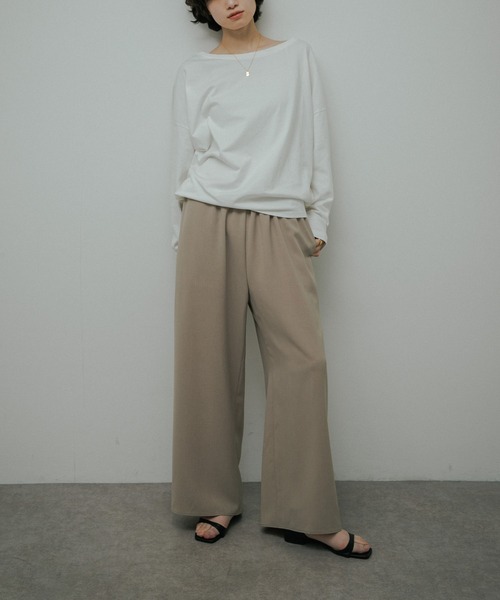 URBAN RESEARCH DOORS（アーバンリサーチドアーズ）の「Relax Easy Wide Pants（その他パンツ・レディース・ブラック/ベージュ・MEDIUM/SMALL）」の12枚目の写真