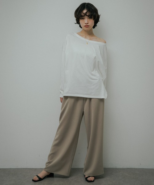 URBAN RESEARCH DOORS（アーバンリサーチドアーズ）の「Relax Easy Wide Pants（その他パンツ・レディース・ブラック/ベージュ・MEDIUM/SMALL）」の11枚目の写真