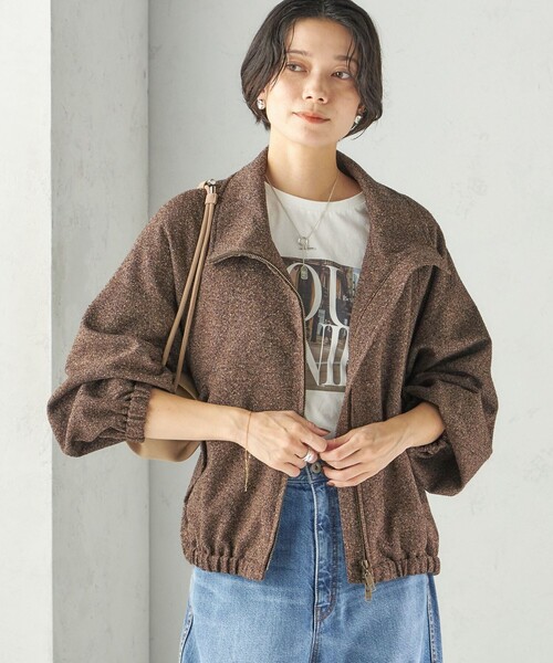 SHIPS(シップス)の「ネップ ツイード ショート ブルゾン(ブルゾン・レディース・ブラウン/ブラック・ONE SIZE)」の11枚目の写真