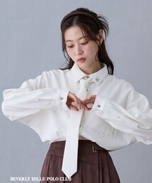NICOLE CLUB（ニコル　クラブ）の「【BEVERLY HILLS POLO CLUB】ネクタイ付きシャツ（シャツ/ブラウス）」