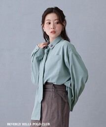NICOLE CLUB（ニコル　クラブ）の「【BEVERLY HILLS POLO CLUB】ネクタイ付きシャツ（シャツ/ブラウス）」