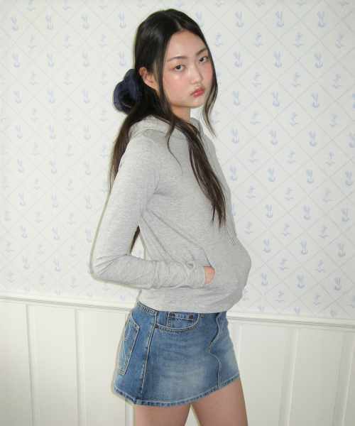 AMESWORLDWIDE(アメスワールドワイド)の「CLASSIC CROP HOODIE LS TEE GREY(Tシャツ/カットソー・レディース・その他・SMALL/MEDIUM)」の9枚目の写真