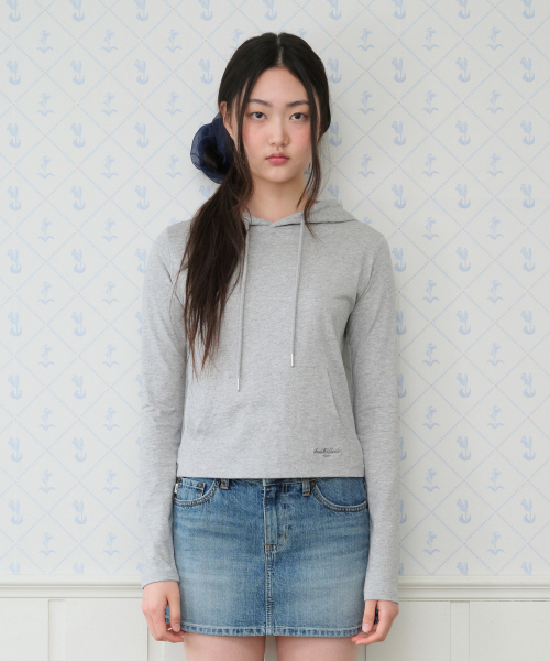 AMESWORLDWIDE(アメスワールドワイド)の「CLASSIC CROP HOODIE LS TEE GREY(Tシャツ/カットソー・レディース・その他・SMALL/MEDIUM)」の7枚目の写真
