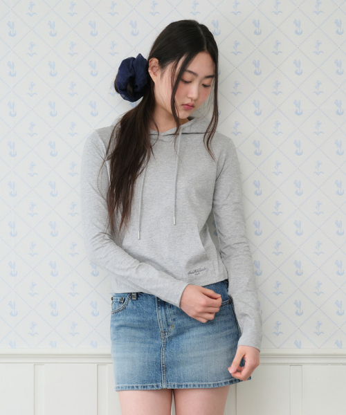 AMESWORLDWIDE(アメスワールドワイド)の「CLASSIC CROP HOODIE LS TEE GREY(Tシャツ/カットソー・レディース・その他・SMALL/MEDIUM)」の5枚目の写真