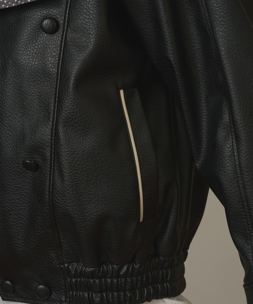 hazyl(ヘイジル)の「lining design jacket / ライニングデザインジャケット(ブルゾン・レディース・ブラック/ブラウン系その他・フリー)」の10枚目の写真