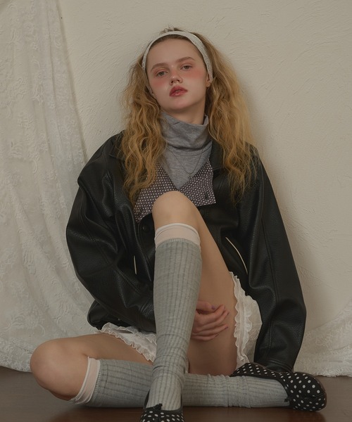 hazyl(ヘイジル)の「lining design jacket / ライニングデザインジャケット(ブルゾン・レディース・ブラック/ブラウン系その他・フリー)」の11枚目の写真