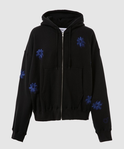 NOMA t.d.(ノーマティーディー)の「Flower Embroidery Hoody(パーカー・メンズ・ブラウン/ブラック・4/3)」の1枚目の写真
